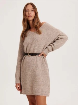 Zdjęcie produktu Reserved - Dzianinowa sukienka oversize - beżowy