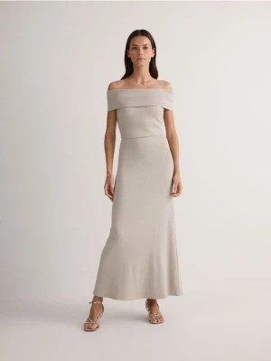 Zdjęcie produktu Reserved - Dzianinowa sukienka z modalem - beżowy