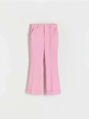 Zdjęcie produktu Reserved - Eleganckie spodnie flare - różowy