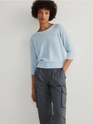 Zdjęcie produktu Reserved - Gładki sweter - jasnoniebieski