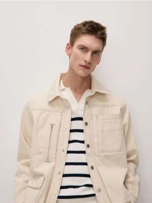 Zdjęcie produktu Reserved - Jeansowa kurtka koszulowa - złamana biel