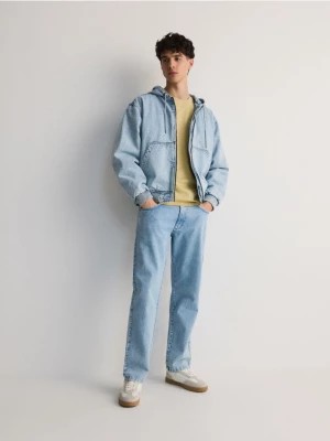 Zdjęcie produktu Reserved - Jeansowa kurtka z kapturem - niebieski