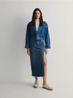 Zdjęcie produktu Reserved - Jeansowa spódnica midi - niebieski