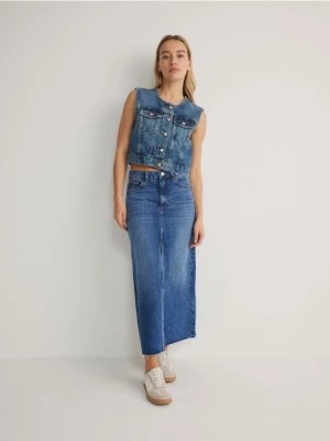 Zdjęcie produktu Reserved - Jeansowa spódnica midi - niebieski