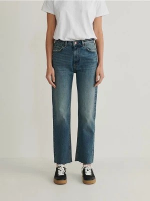 Zdjęcie produktu Reserved - Jeansy straight z wysokim stanem - indigo jeans