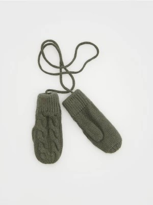 Zdjęcie produktu Reserved - Jednopalczaste rękawiczki na sznurku - zielony