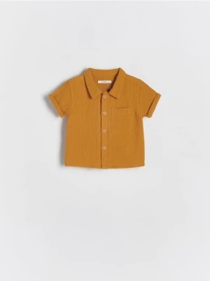 Zdjęcie produktu Reserved - Koszula z bawełnianego muślinu - brązowy