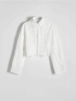 Zdjęcie produktu Reserved - Koszula z haftem - złamana biel