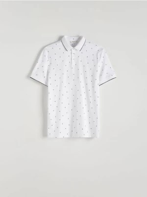 Zdjęcie produktu Reserved - Koszulka polo regular z mikroprintem - biały