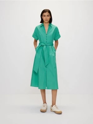 Zdjęcie produktu Reserved - Koszulowa sukienka midi - zielony