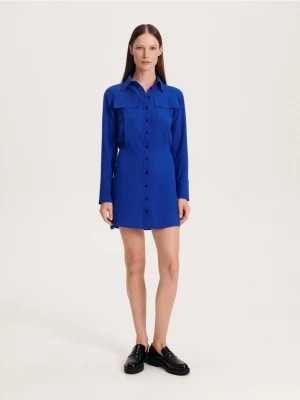 Zdjęcie produktu Reserved - Koszulowa sukienka mini - niebieski