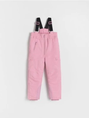 Zdjęcie produktu Reserved - Ocieplane spodnie na szelkach - brudny róż