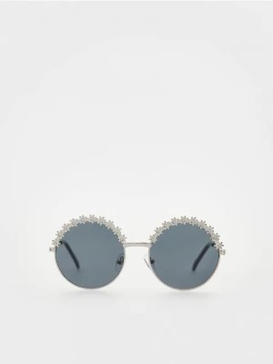 Zdjęcie produktu Reserved - Okrągłe okulary przeciwsłoneczne - jasnoszary