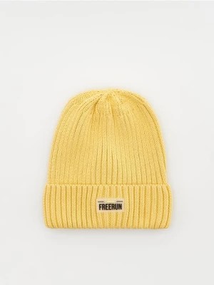 Zdjęcie produktu Reserved - Prążkowana czapka z naszywką - żółty
