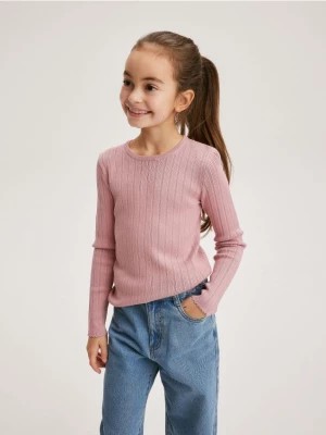 Zdjęcie produktu Reserved - Prążkowany sweter - różowy