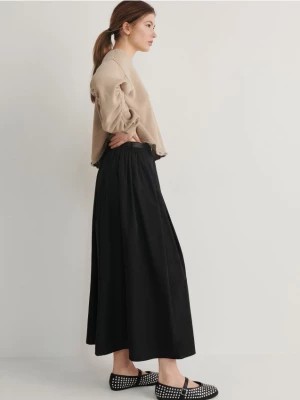 Zdjęcie produktu Reserved - Spódnica midi z paskiem - czarny