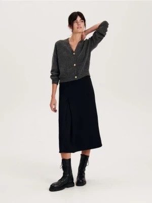 Zdjęcie produktu Reserved - Spódnica midi z wiskozą - czarny