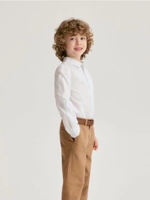 Zdjęcie produktu Reserved - Spodnie chino z paskiem - brązowy