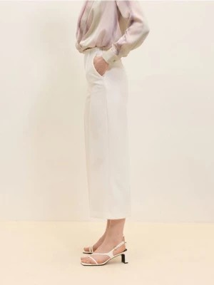 Zdjęcie produktu Reserved - Spodnie culotte z wiskozą - biały