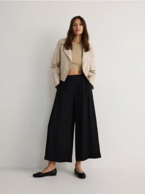 Zdjęcie produktu Reserved - Spodnie culotte z wiskozy - czarny