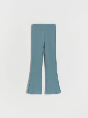 Zdjęcie produktu Reserved - Spodnie flare z rozcięciami - jasnoturkusowy