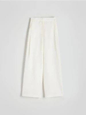 Zdjęcie produktu Reserved - Spodnie z lnu i wiskozy - biały