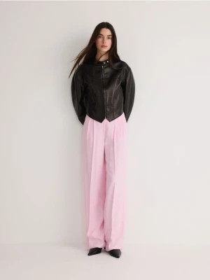 Zdjęcie produktu Reserved - Spodnie z wiskozy - pastelowy róż