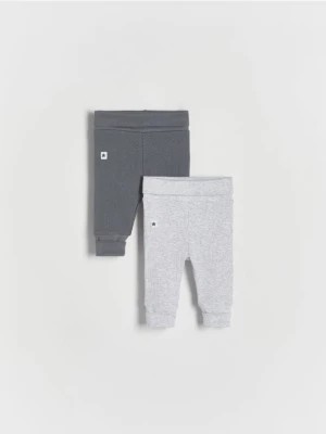Zdjęcie produktu Reserved - Strukturalne spodnie 2 pack - jasnoszary