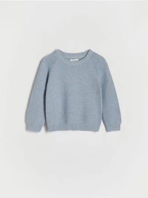 Zdjęcie produktu Reserved - Strukturalny sweter z bawełną - niebieski