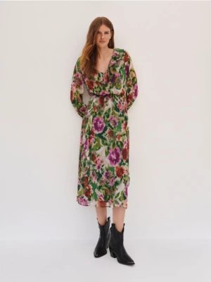 Zdjęcie produktu Reserved - Sukienka maxi w kwiaty - wielobarwny