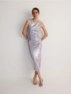 Zdjęcie produktu Reserved - Sukienka maxi wyszywana cekinami - szary