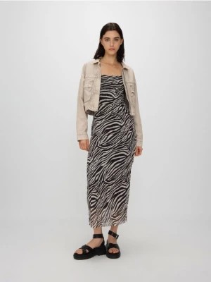 Zdjęcie produktu Reserved - Sukienka midi z drapowaniem - wielobarwny