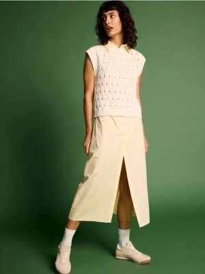 Zdjęcie produktu Reserved - Sukienka midi z kołnierzykiem - jasnożółty