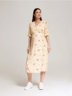 Zdjęcie produktu Reserved - Sukienka midi z wiskozy - wielobarwny