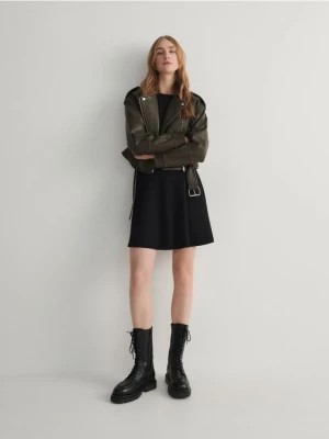 Zdjęcie produktu Reserved - Sukienka mini z bufiastymi rękawami - czarny