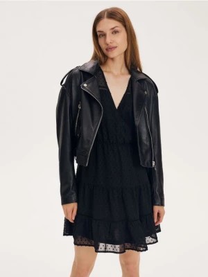Zdjęcie produktu Reserved - Sukienka mini z falbaną - czarny