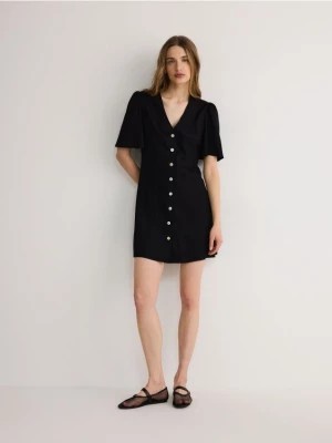 Zdjęcie produktu Reserved - Sukienka mini z wiskozą - czarny