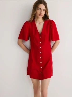 Zdjęcie produktu Reserved - Sukienka mini z wiskozą - czerwony