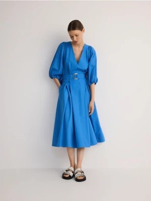 Zdjęcie produktu Reserved - Sukienka z bawełny - niebieski