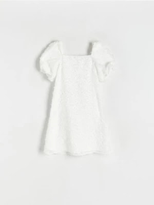Zdjęcie produktu Reserved - Sukienka z bufkami - złamana biel
