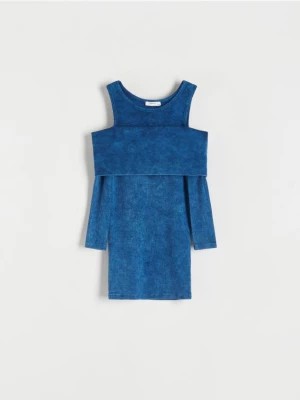 Zdjęcie produktu Reserved - Sukienka z efektem sprania - niebieski