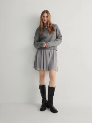 Zdjęcie produktu Reserved - Sukienka z metalicznymi detalami - jasnoszary
