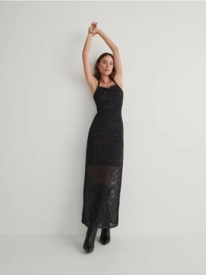 Zdjęcie produktu Reserved - Sukienka z metalizowaną nicią - czarny
