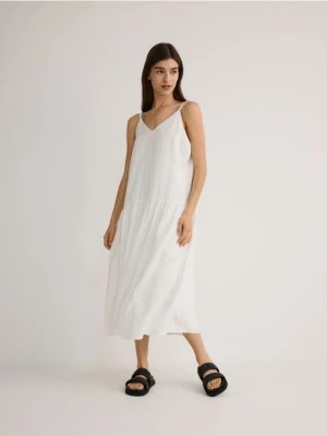 Zdjęcie produktu Reserved - Sukienka z modalem - biały