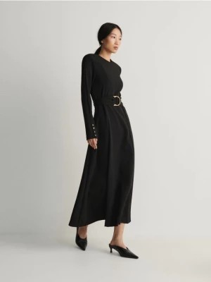 Zdjęcie produktu Reserved - Sukienka z paskiem w talii - czarny