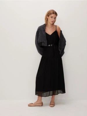 Zdjęcie produktu Reserved - Sukienka z plisowanym dołem - czarny