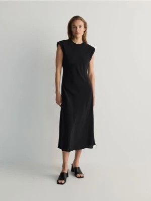 Zdjęcie produktu Reserved - Sukienka z poduszkami na ramionach - czarny