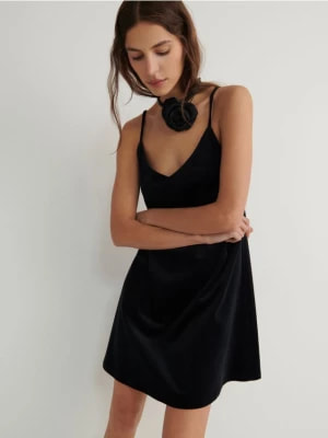 Zdjęcie produktu Reserved - Sukienka z weluru - czarny