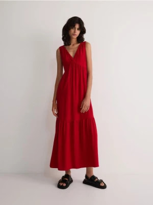 Zdjęcie produktu Reserved - Sukienka z wiskozy - czerwony