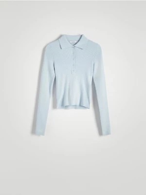Zdjęcie produktu Reserved - Sweter polo - jasnoniebieski